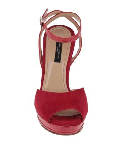 Shop Alberto Zago Sandals In Red