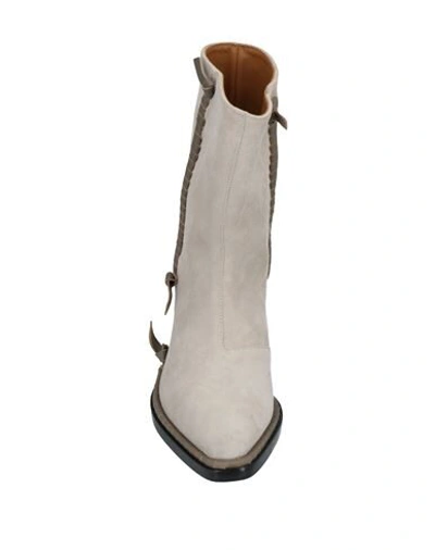 Shop Acne Studios Ankle Boots In Beige