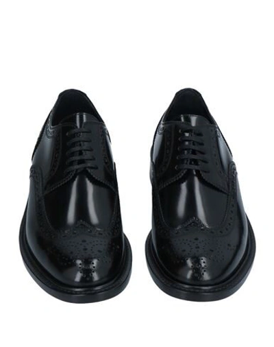 Shop Saint Laurent Lace-up Shoes In Black
