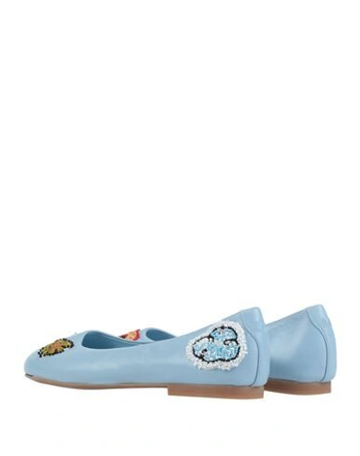 Shop Dolce & Gabbana Ballet Flats In Sky Blue