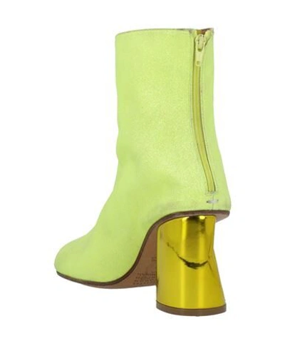 Shop Maison Margiela Woman Ankle Boots Yellow Size 8 Soft Leather