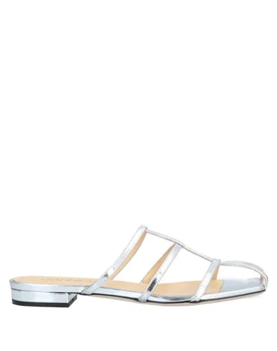 Shop Giannico Sandals In Silver
