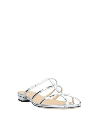 Shop Giannico Sandals In Silver