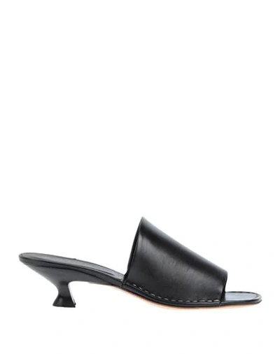 Shop Tod's Woman Sandals Black Size 8 Leather