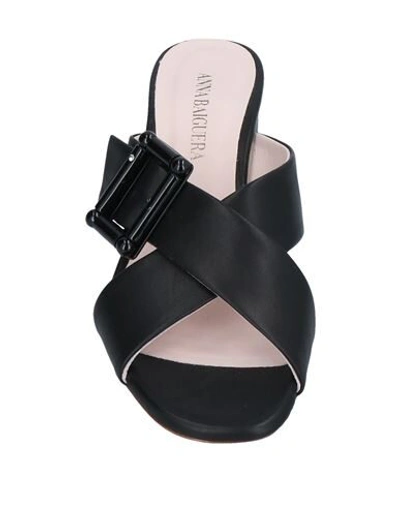 Shop Anna Baiguera Woman Sandals Black Size 6 Soft Leather