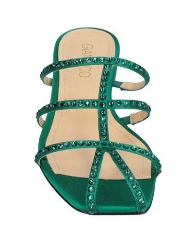 Shop Giannico Woman Sandals Green Size 6 Textile Fibers