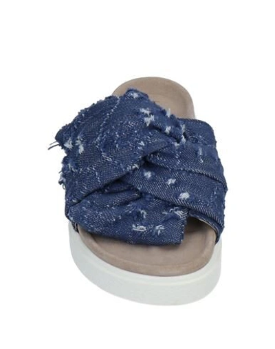 Shop Inuikii Woman Sandals Blue Size 6 Textile Fibers