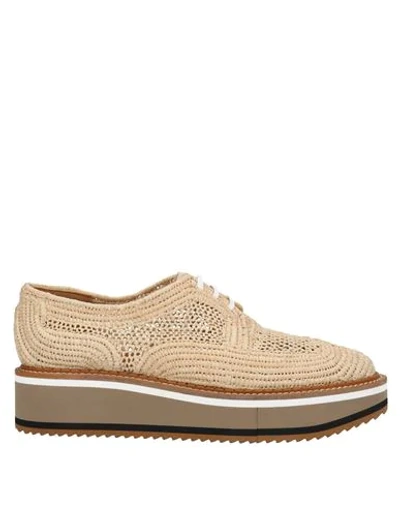 Shop Clergerie Laced Shoes In Sand