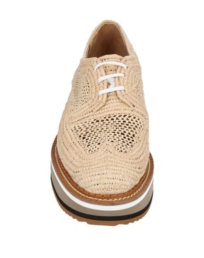 Shop Clergerie Laced Shoes In Sand