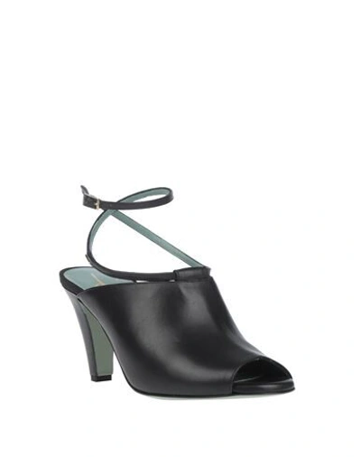 Shop Paola D'arcano Woman Sandals Black Size 7 Soft Leather