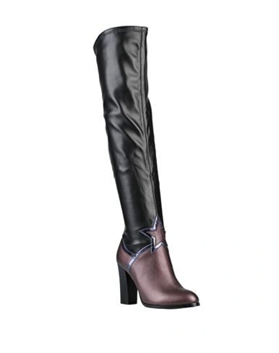 Shop Frankie Morello Knee Boots In Maroon