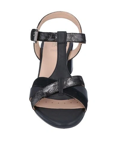 Shop Geox Woman Sandals Black Size 7 Soft Leather