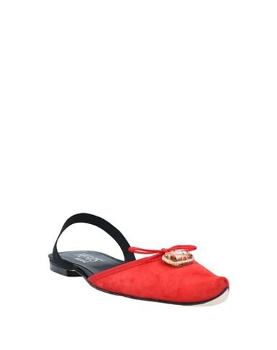 Shop Hego's Ballet Flats In Red