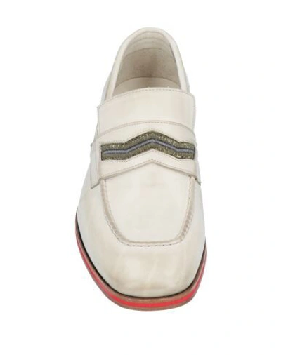 Shop Barracuda Woman Loafers Ivory Size 6.5 Soft Leather In White