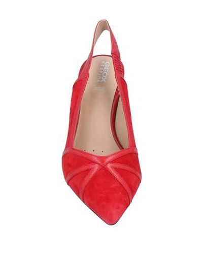 Shop Geox Woman Pumps Red Size 8 Soft Leather