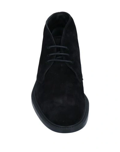 Shop Tod's Man Ankle Boots Black Size 7.5 Leather