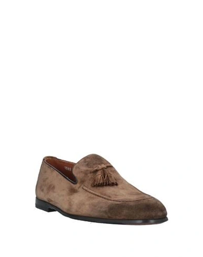 Shop Doucal's Loafers In Khaki
