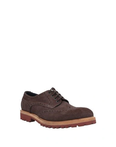 Shop J.wilton Lace-up Shoes In Cocoa