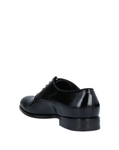 Shop Giorgio Armani Man Lace-up Shoes Black Size 8.5 Soft Leather