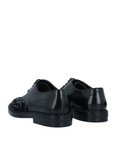 Shop Dolce & Gabbana Man Lace-up Shoes Black Size 7 Calfskin, Textile Fibers