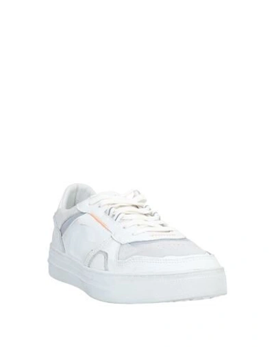 Shop Crime London Man Sneakers White Size 8 Soft Leather, Textile Fibers