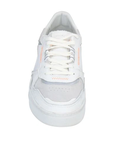 Shop Crime London Man Sneakers White Size 8 Soft Leather, Textile Fibers