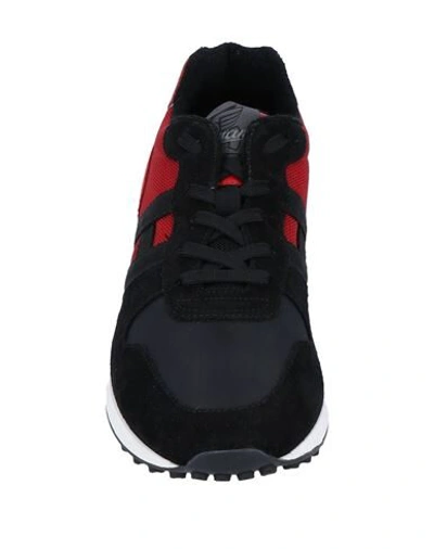 Shop Hogan Man Sneakers Black Size 6.5 Soft Leather, Textile Fibers