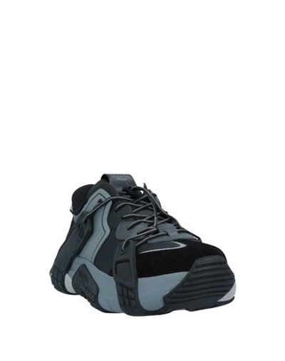 Shop Valentino Garavani Man Sneakers Black Size 10 Soft Leather, Textile Fibers