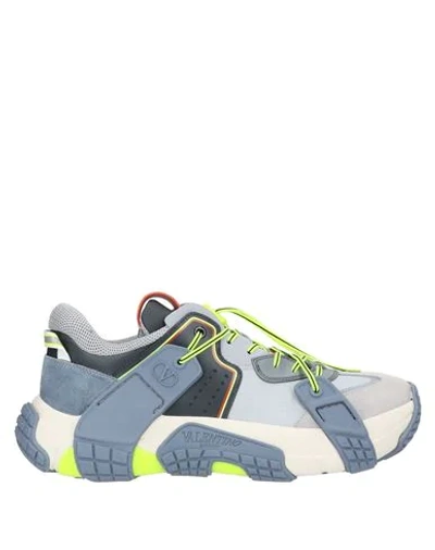 Shop Valentino Garavani Man Sneakers Light Grey Size 8.5 Soft Leather, Textile Fibers