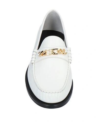 Shop Celine Loafers In White