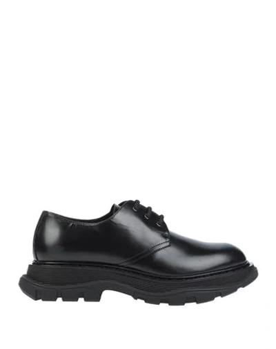 Shop Alexander Mcqueen Man Lace-up Shoes Black Size 9 Soft Leather