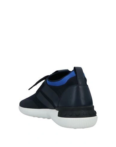 Shop Tod's No_code Man Sneakers Midnight Blue Size 9 Textile Fibers, Soft Leather
