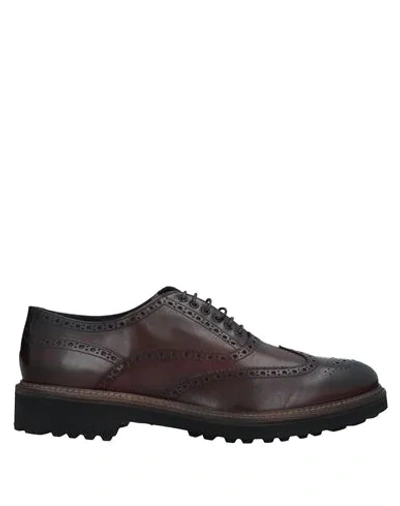 Shop Alexander Trend Lace-up Shoes In Dark Brown