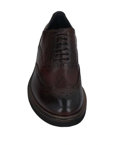 Shop Alexander Trend Lace-up Shoes In Dark Brown
