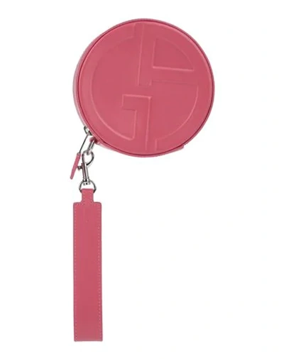 Shop Giorgio Armani Woman Handbag Pink Size - Calfskin