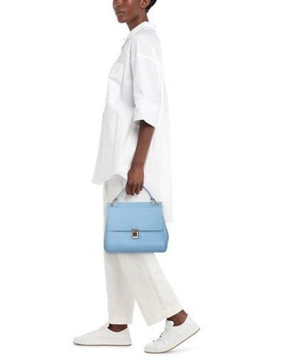 Shop Patrizia Pepe Handbags In Sky Blue