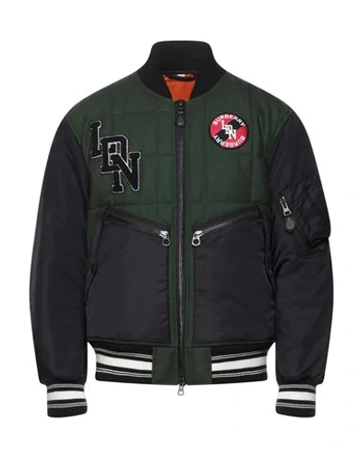 Shop Burberry Bomber In Dark Green