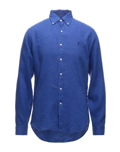 Shop Polo Ralph Lauren Shirts In Bright Blue