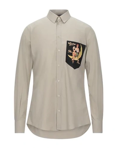 Shop Dolce & Gabbana Man Shirt Beige Size 16 ½ Cotton