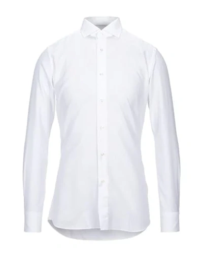 Shop Xacus Solid Color Shirt In White