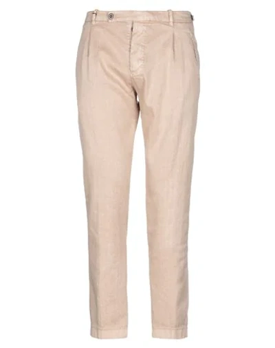 Shop Berwich Man Jeans Beige Size 34 Linen, Cotton, Elastane