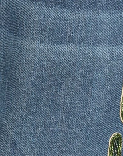 Shop Dolce & Gabbana Man Jeans Blue Size 32 Cotton, Elastane, Bovine Leather, Glass, Silk