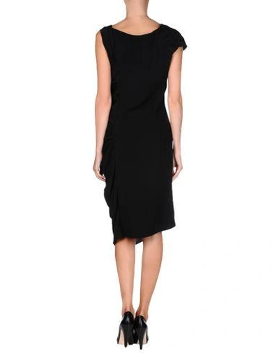 Shop Vionnet Knee-length Dress In Black