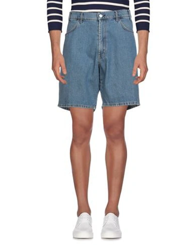 Shop Amish Man Denim Shorts Blue Size 34 Cotton