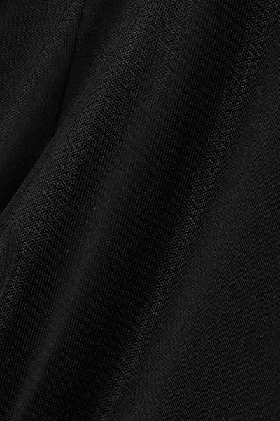 Shop Simone Rocha Layered Tulle And Supima Cotton-jersey Midi Dress In Black
