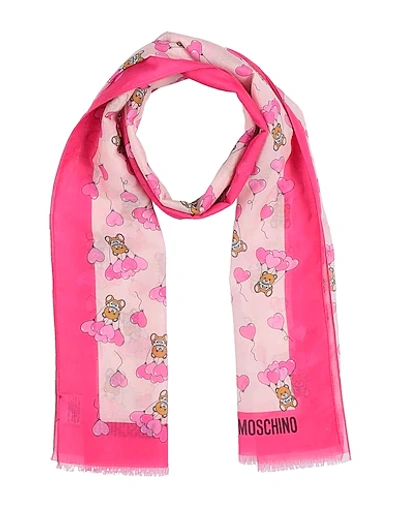 Shop Moschino Scarves In Light Pink