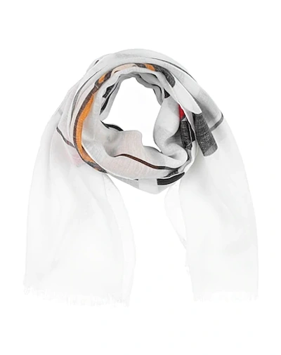 Shop Moschino Scarves In White