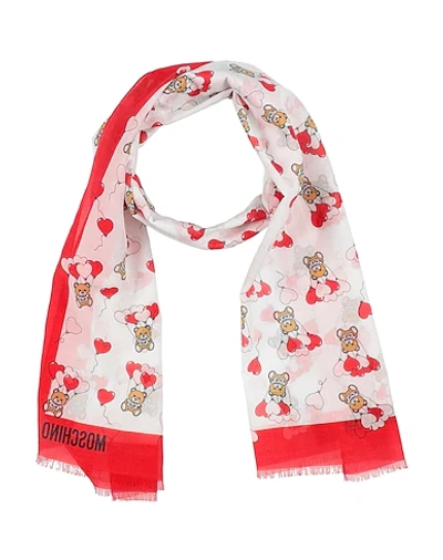 Shop Moschino Scarves In White