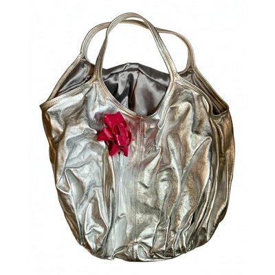 Pre-owned Yazbukey Leather Handbag In Silver