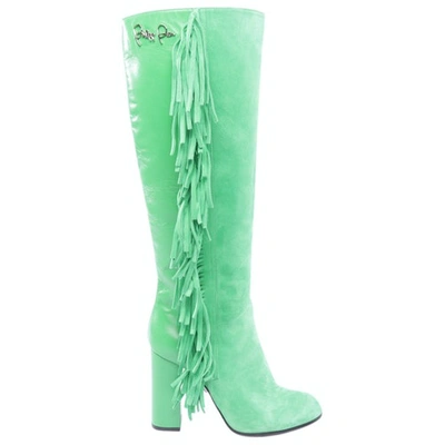 Pre-owned Philipp Plein Green Leather Boots
